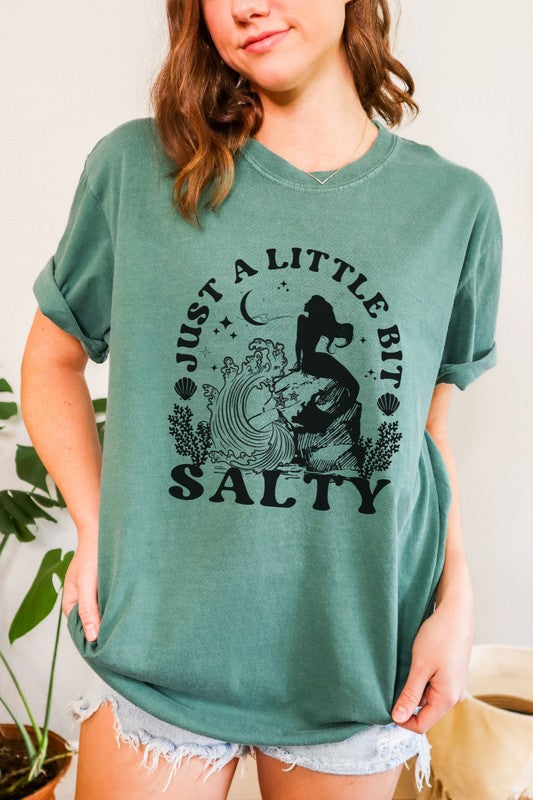 Just a Little Bit Salty Mermaid Graphic Tee