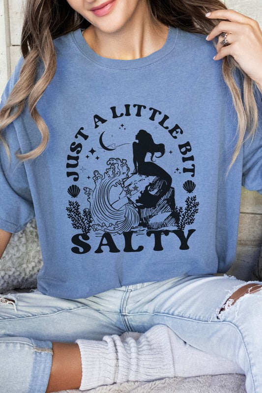 Just a Little Bit Salty Mermaid Graphic Tee