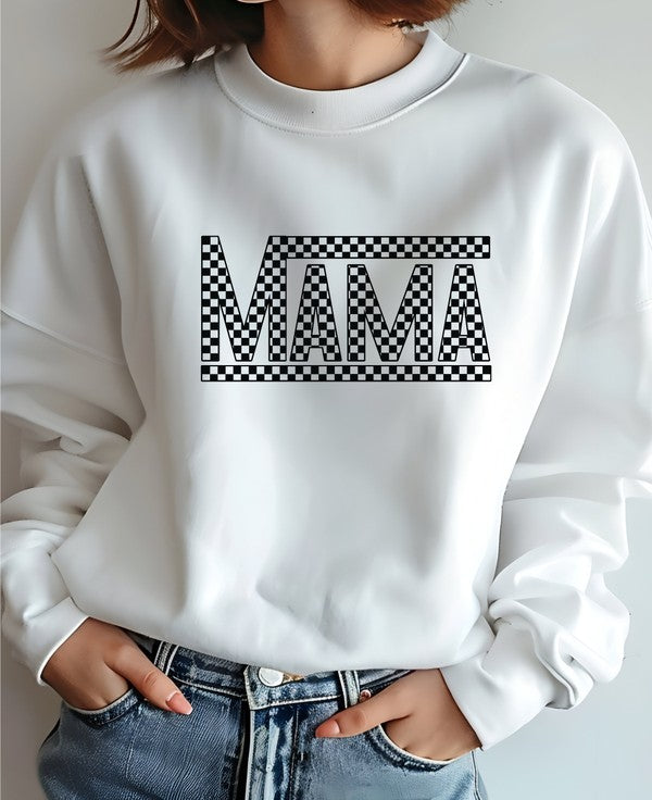 Checkered Mama Crewneck Sweatshirt