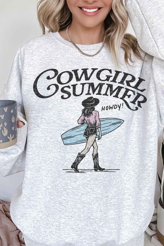 COWGIRL SUMMER WESTERN OVERSIZED SWEATSHIRT