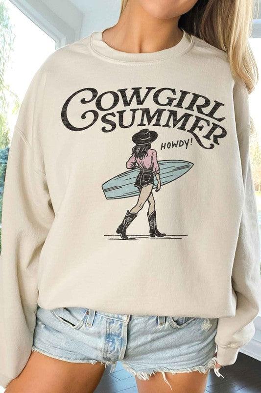 COWGIRL SUMMER WESTERN OVERSIZED SWEATSHIRT