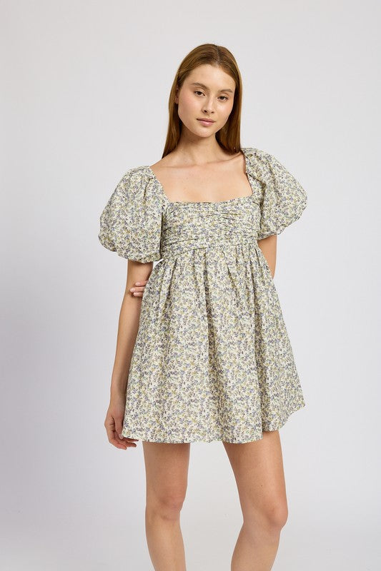 McKenna Puff Sleeve Mini Dress