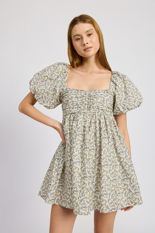 McKenna Puff Sleeve Mini Dress