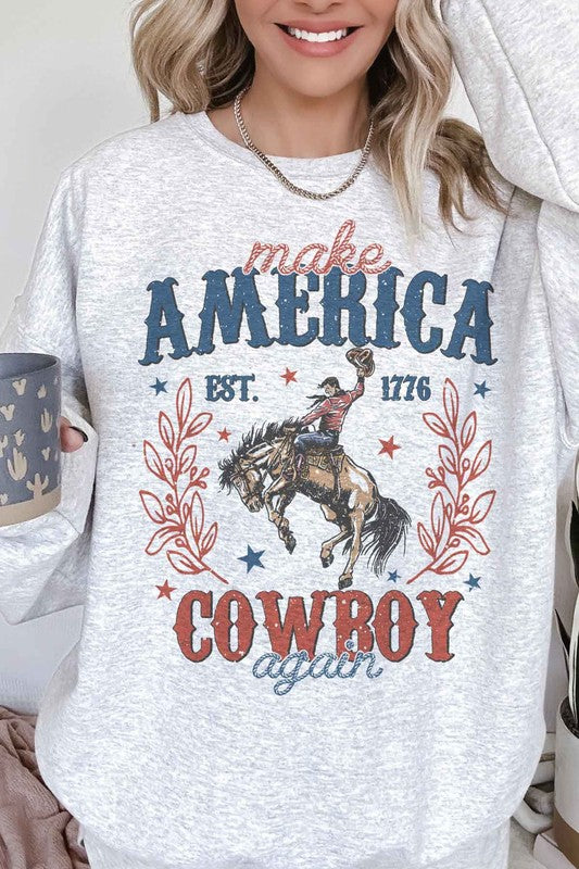 MAKE AMERICA COWBOY AGAIN OVERSIZED SWEATSHIRT