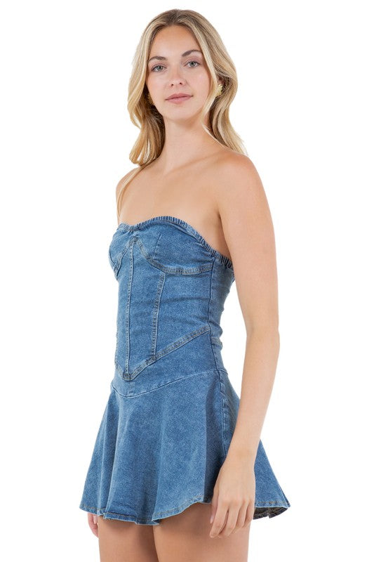 Fit and Flare Denim Dress