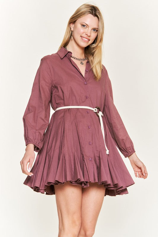 Belted Shirt Dress