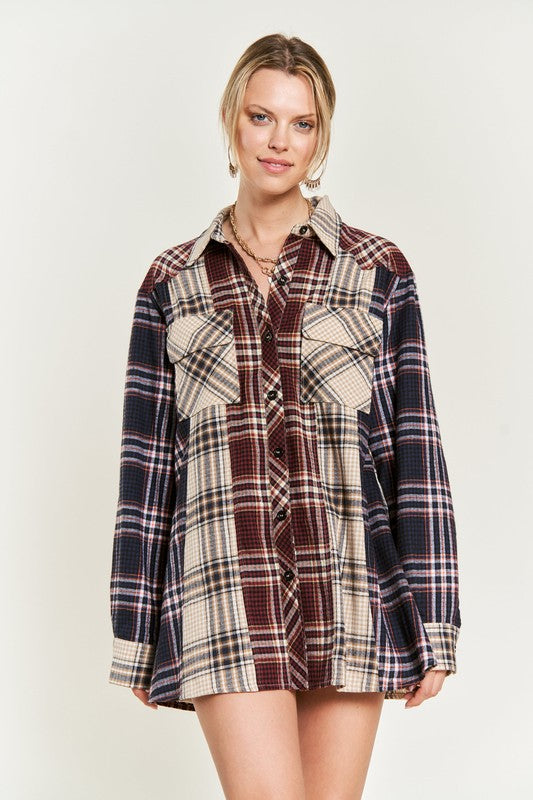 Plaid Flannel Shirt Dress