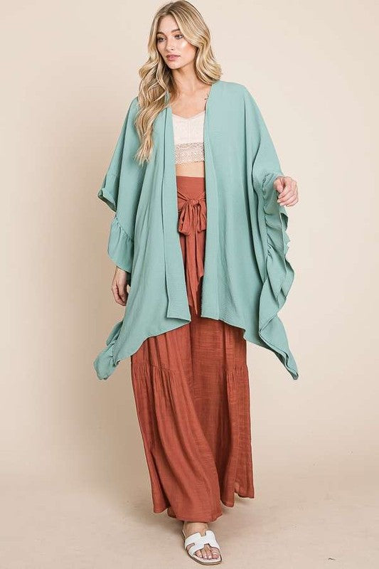 Ruffle Kimono Cover up