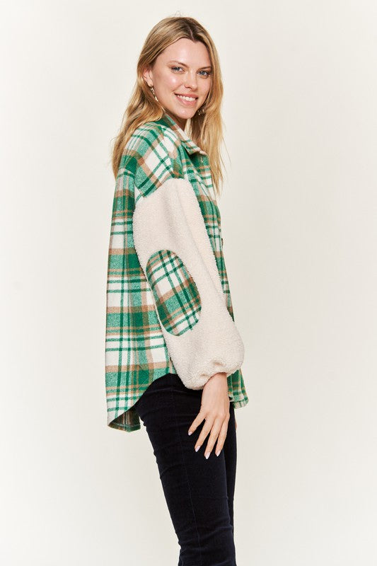 Plaid Fuzzy Jacket