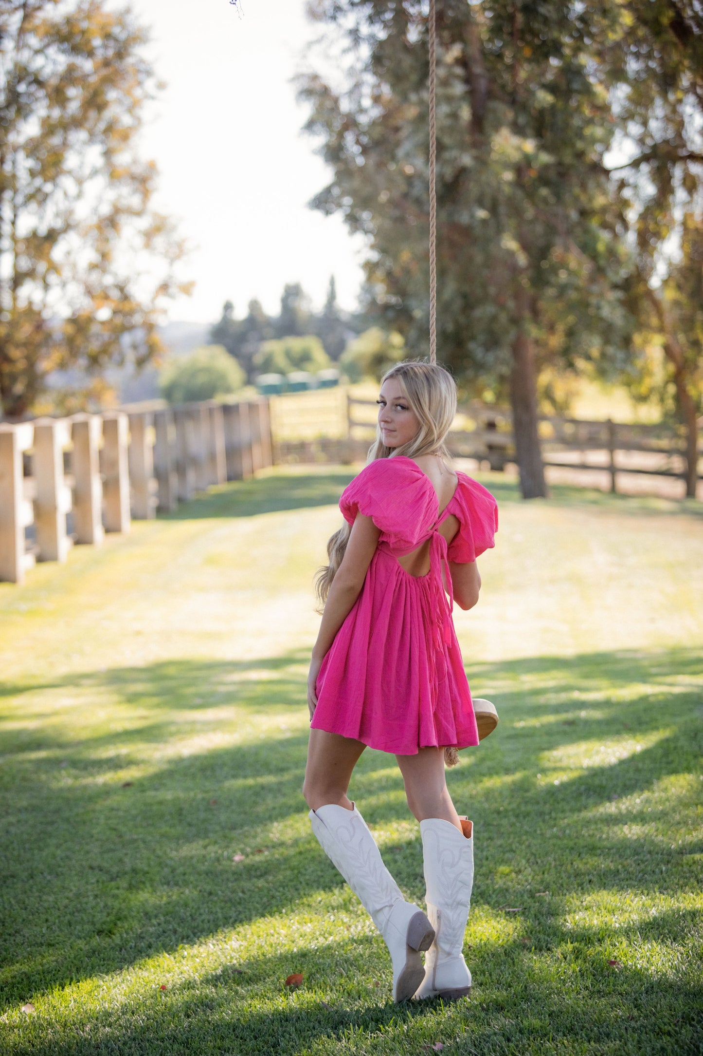 Hot Pink Baby-Doll Dress