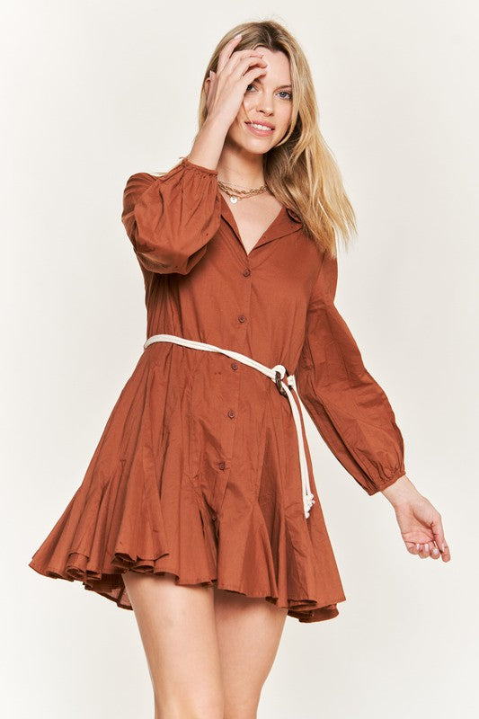 Belted Shirt Dress