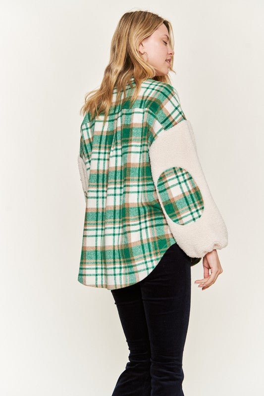 Plaid Fuzzy Jacket