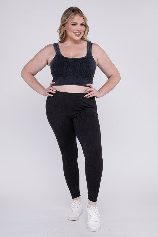 Plus Premium Cotton Full Length Leggings