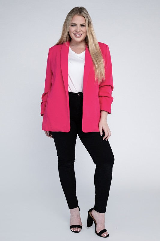 Plus Shawl Lapel Blazer