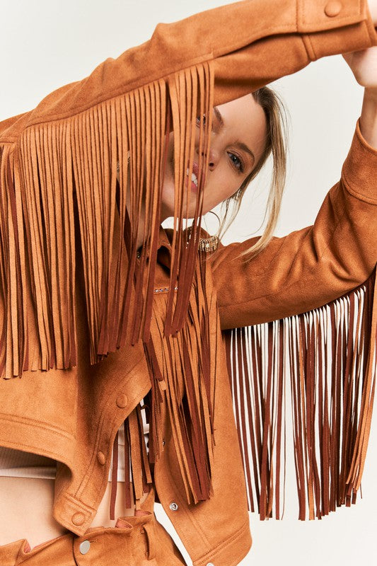 Suede Fringe Jacket