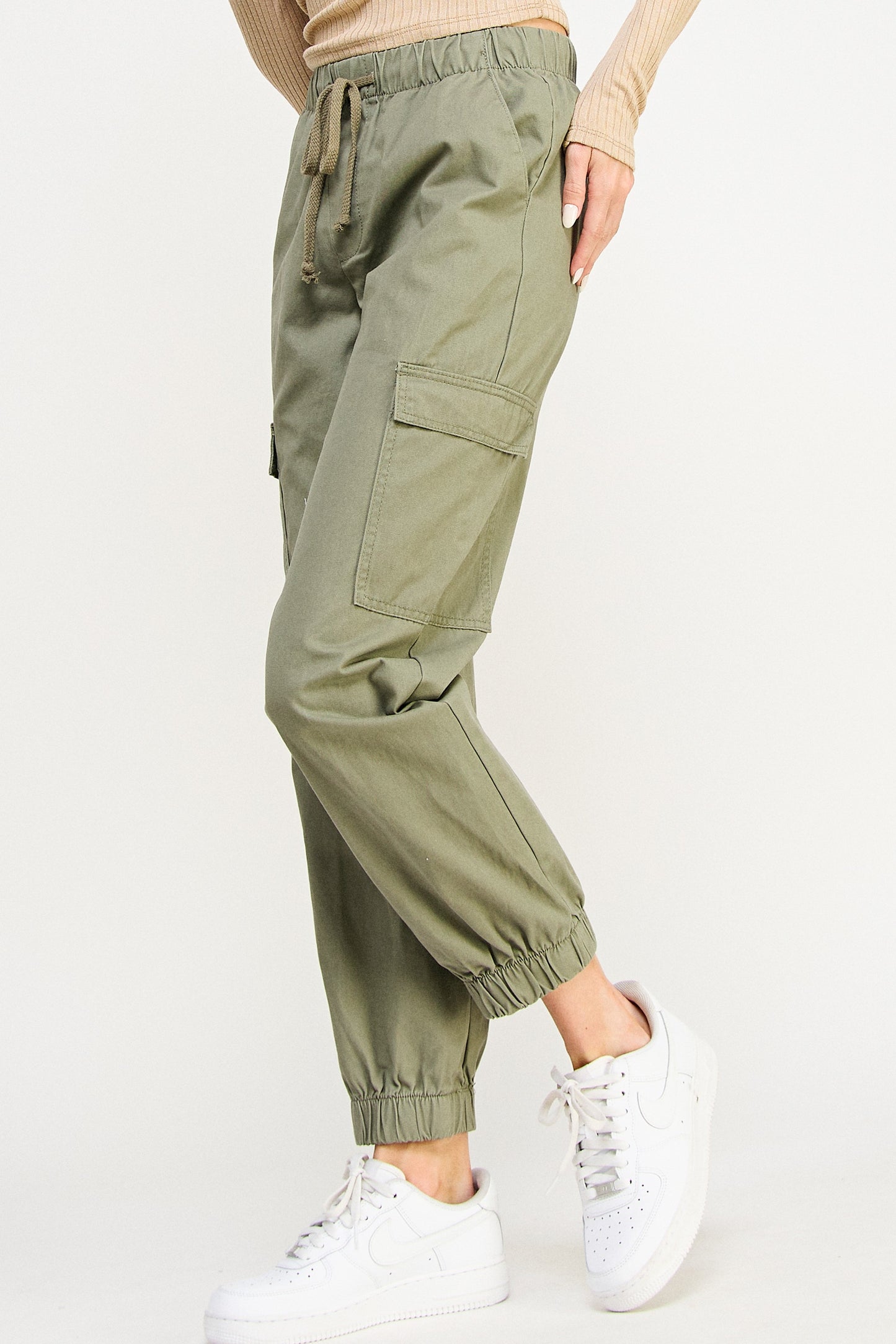 Olive Cargo Joggers