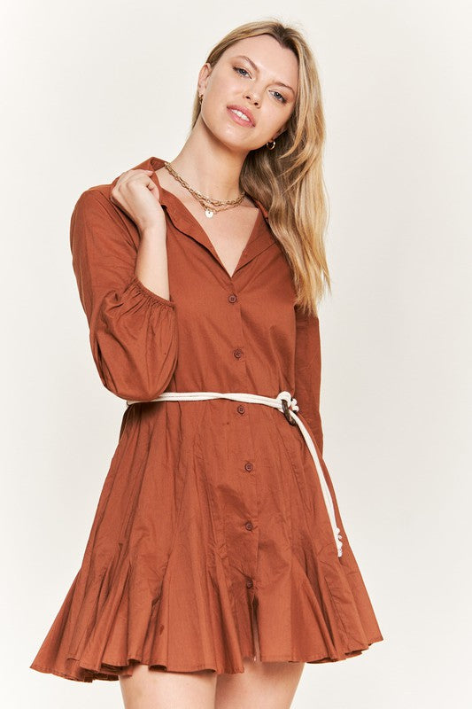 Belted Shirt Dress