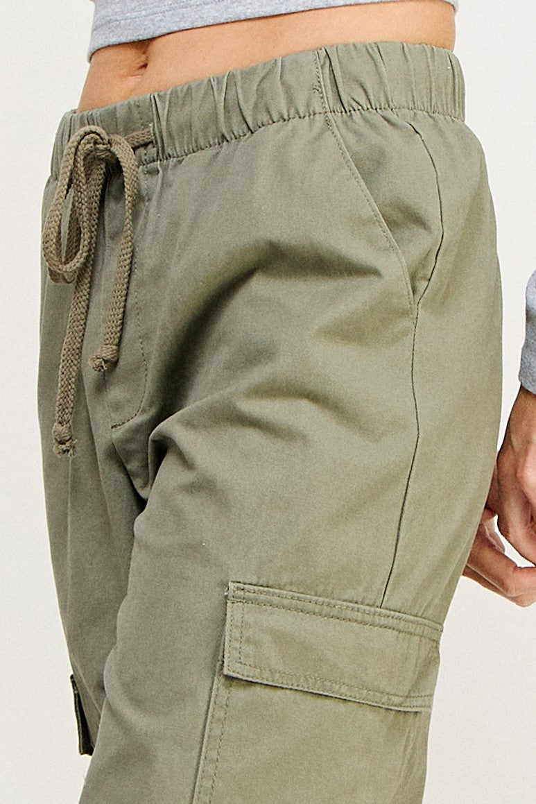 Olive Cargo Joggers