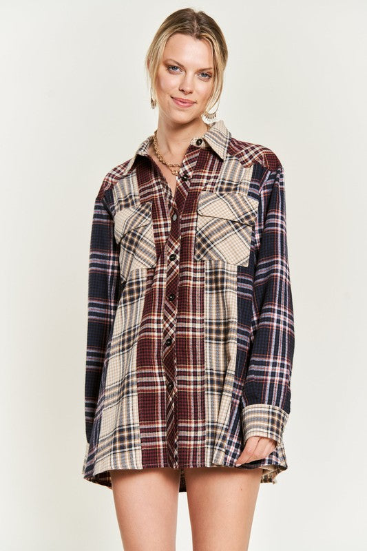 Plaid Flannel Shirt Dress