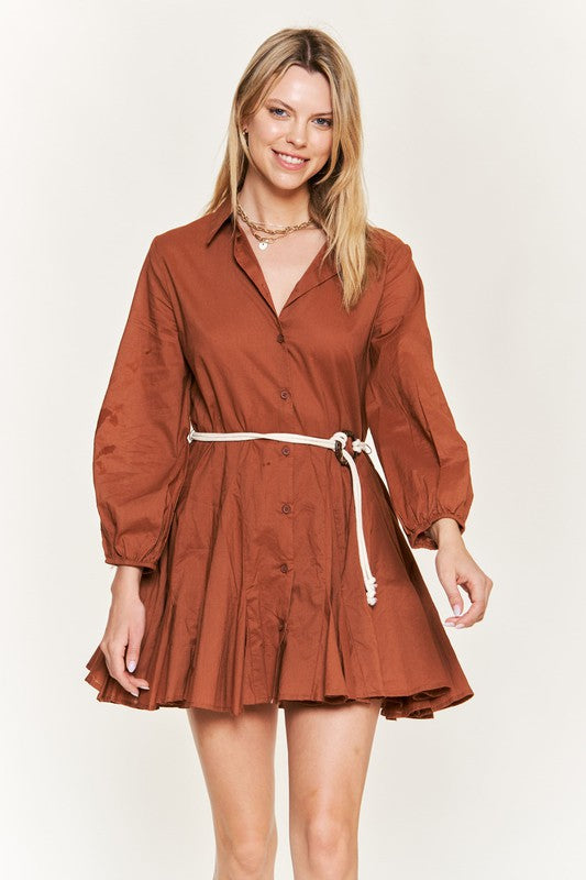 Belted Shirt Dress