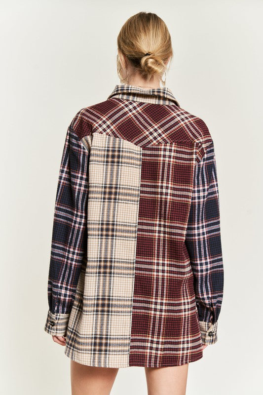 Plaid Flannel Shirt Dress