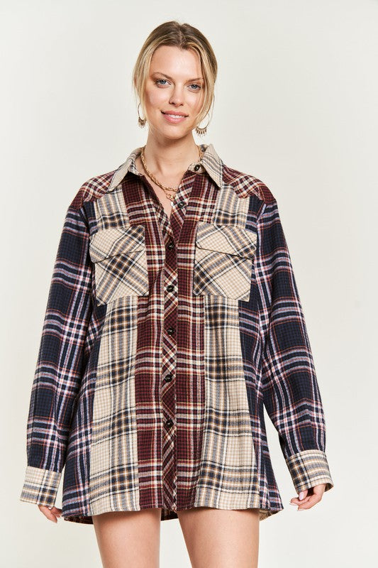 Plaid Flannel Shirt Dress