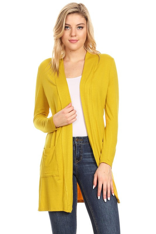 Knee length duster cardigan