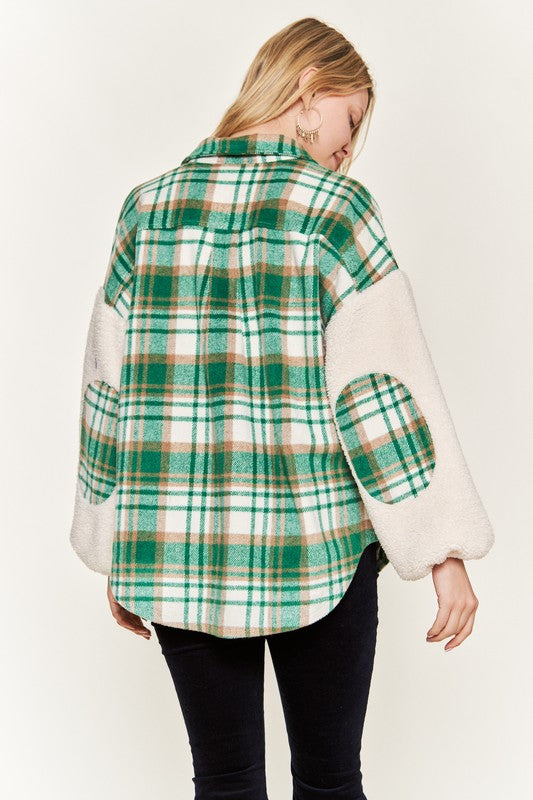 Plaid Fuzzy Jacket