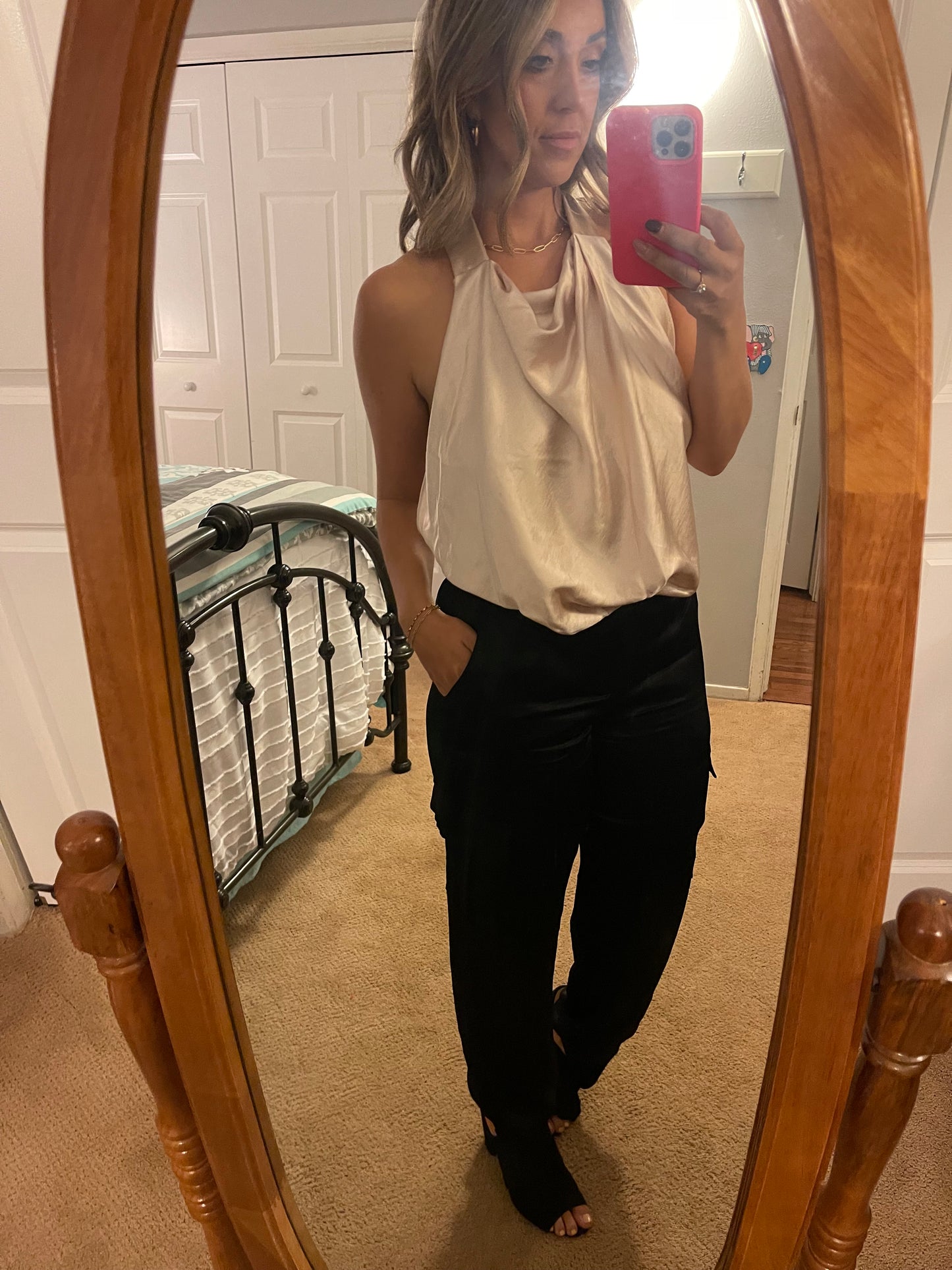Pearl Silk Halter