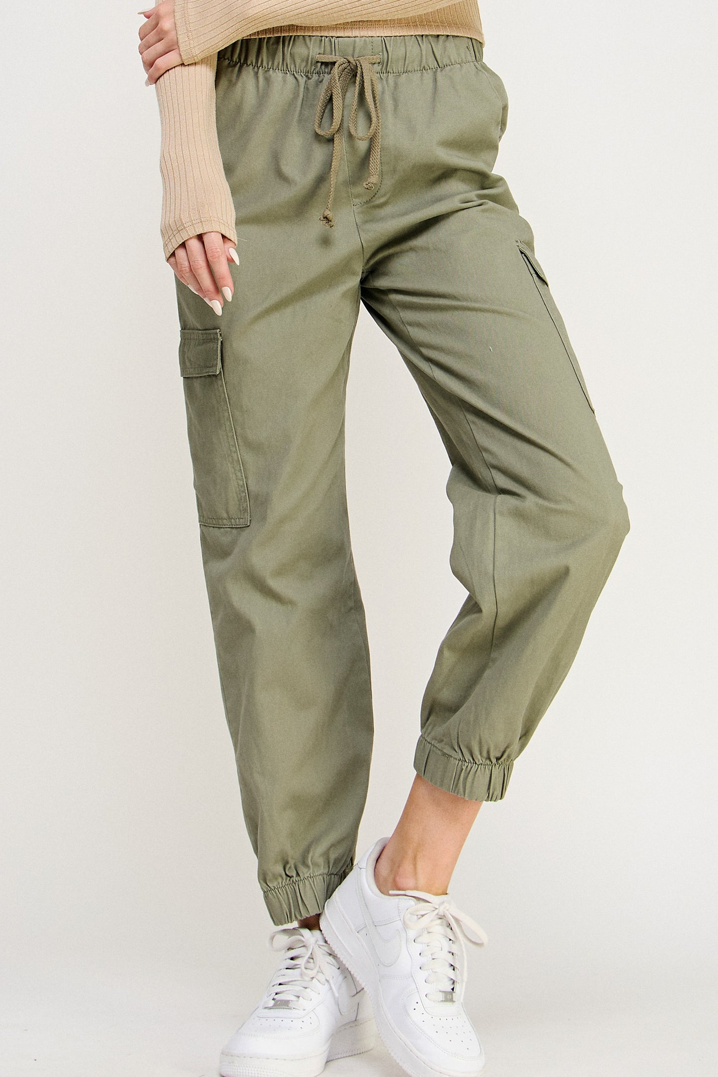 Olive Cargo Joggers