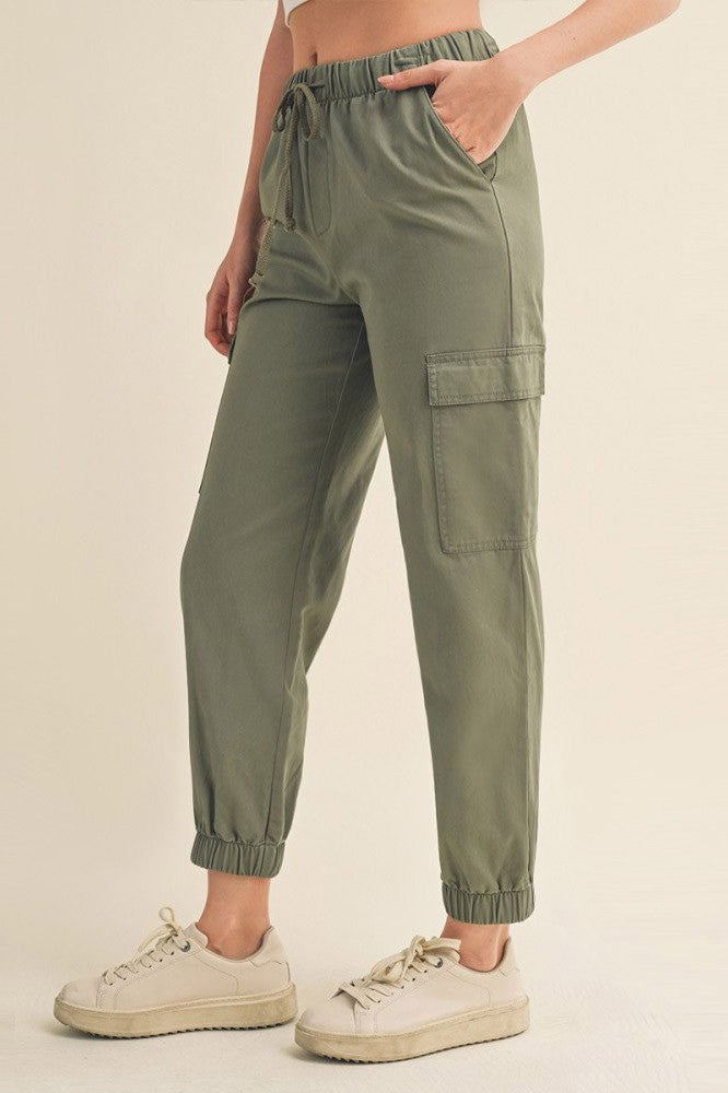 Olive Cargo Joggers