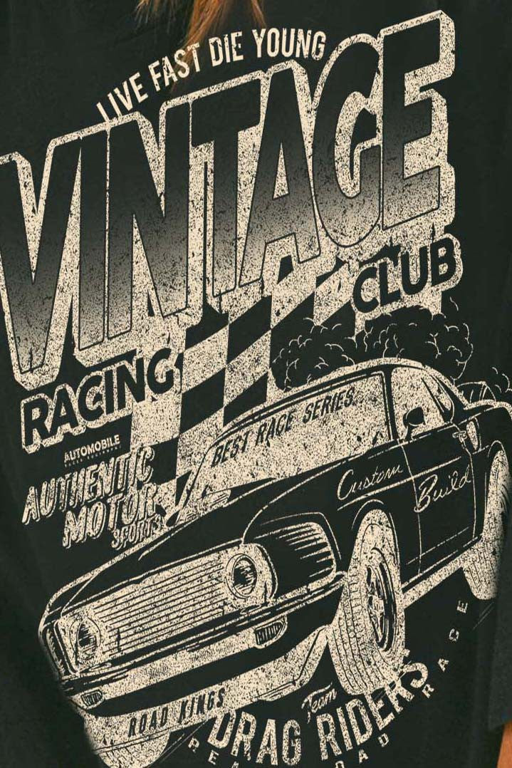 Vintage Car tee Cropped