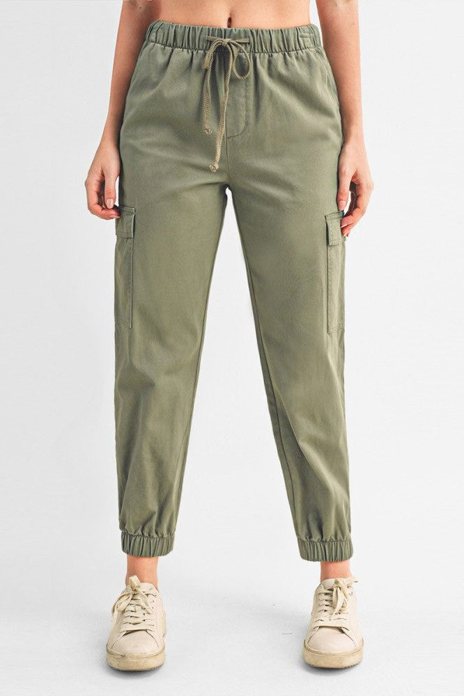 Olive Cargo Joggers