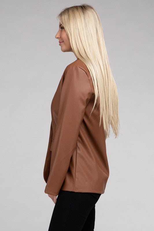 Maple Leather Blazer