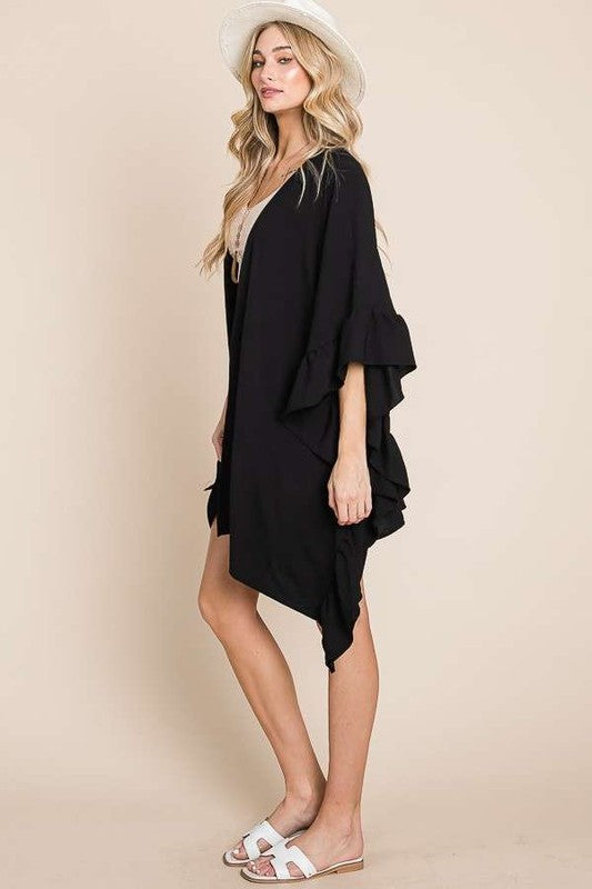 Ruffle Kimono Cover up