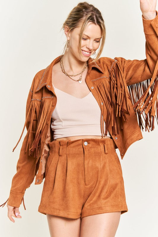 Suede Fringe Jacket