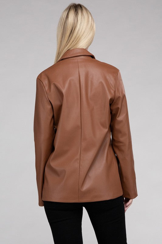 Maple Leather Blazer