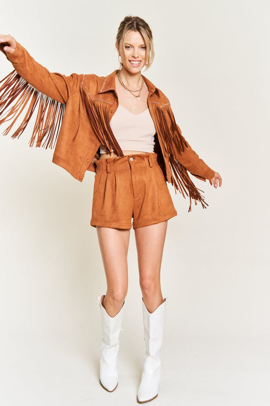 Suede Fringe Jacket