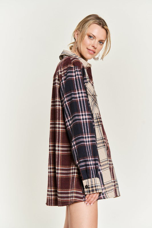 Plaid Flannel Shirt Dress