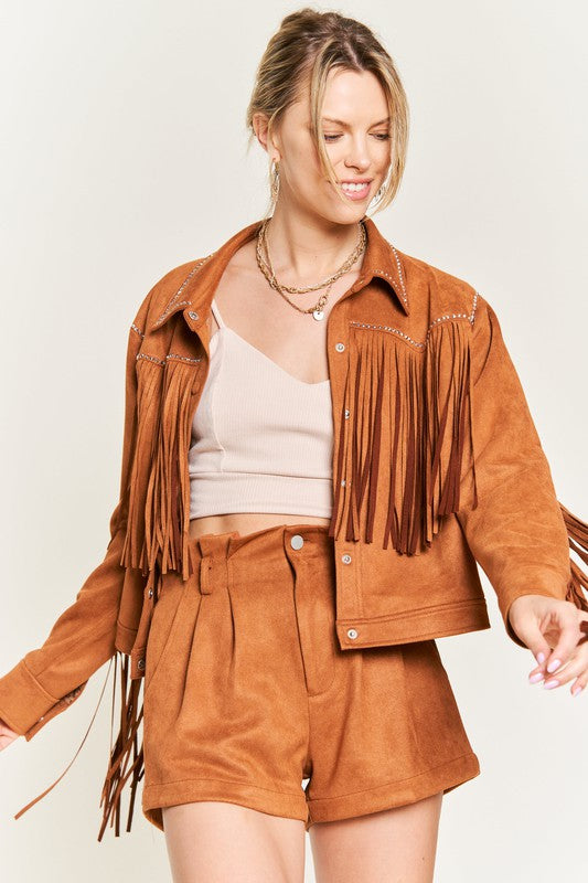 Suede Fringe Jacket